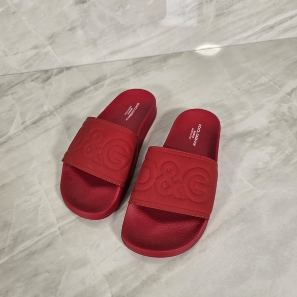 Dolce & Gabbana Red Slides - Picture 1 of 7